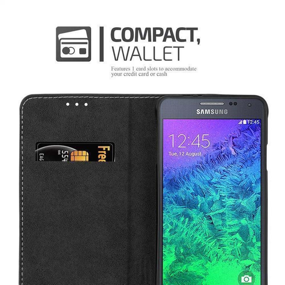 Cadorabo  Housse compatible avec Samsung Galaxy ALPHA - Coque de protection avec fermeture magnétique, fonction de support et compartiment pour carte 