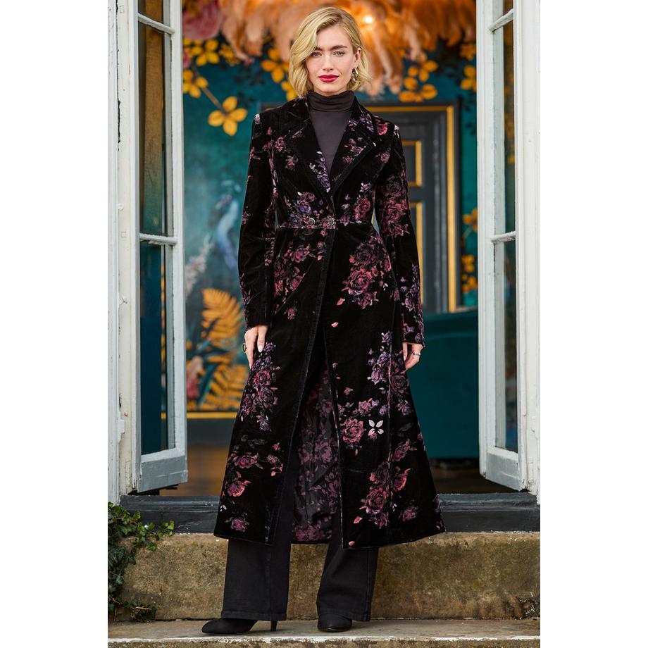 Boutique bedruckter Samt-Mantel