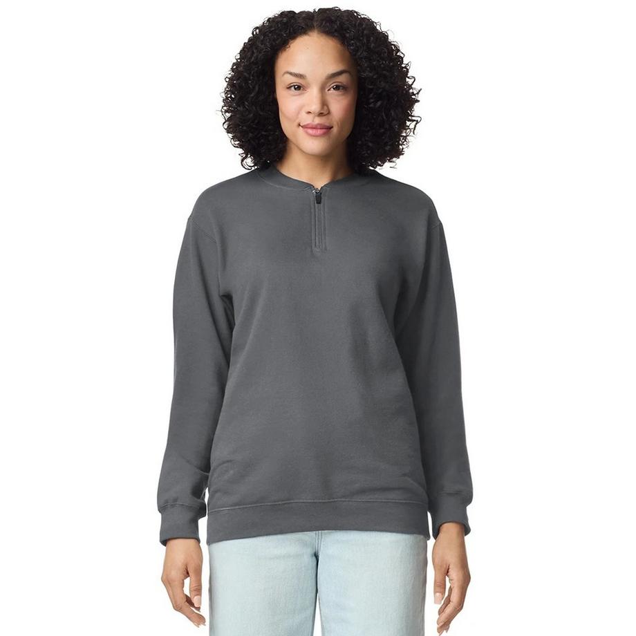 Gildan Softstyle Felpa di peso medio con cerniera corta  