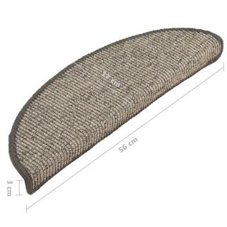 VidaXL Tapis d'escalier autocollants 15 pcs tissu  