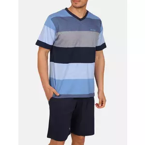 Homewear Pyjama-Shorts T-Shirt Stay Stripes blau