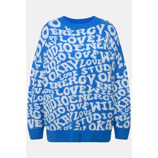 Studio Untold  Maglione dal taglio oversize con scritte, scollo a girocollo e maniche lunghe 