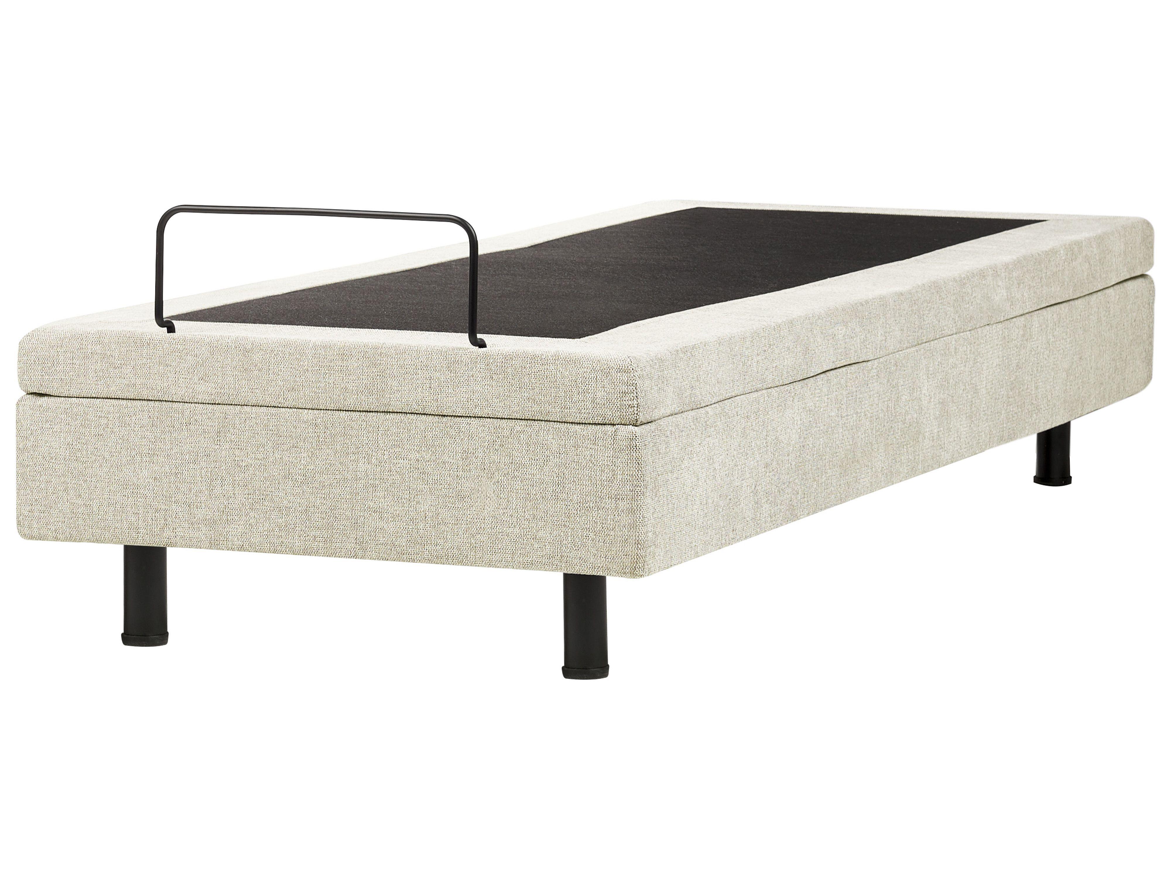 Beliani Letto regolabile senza testiera en Tessuto Moderno DUKE II  