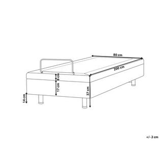 Beliani Letto regolabile senza testiera en Tessuto Moderno DUKE II  