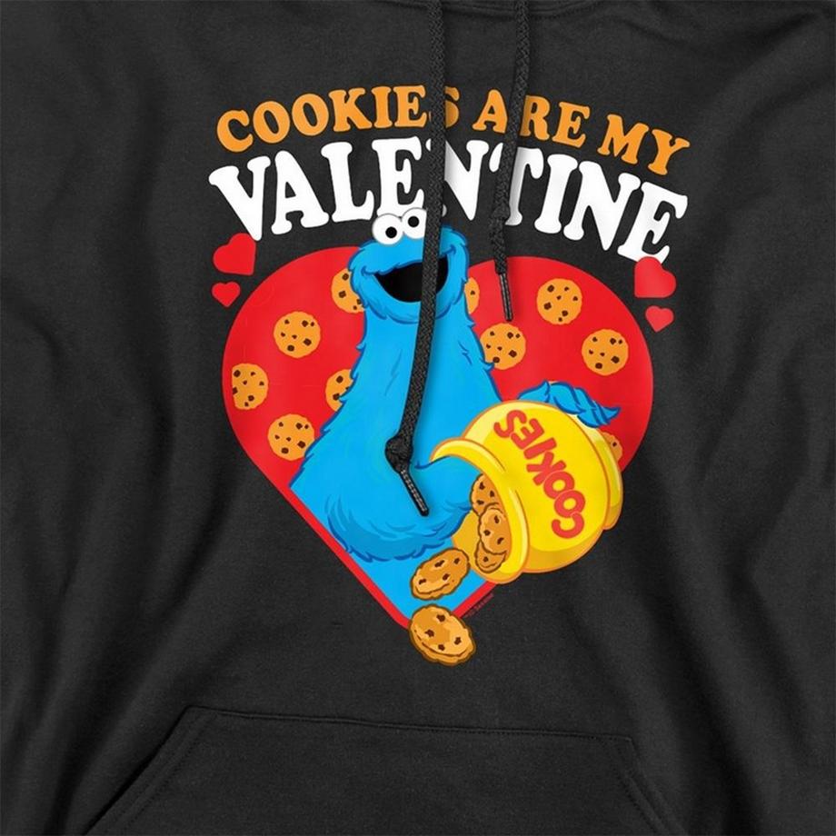 Sesame Street Cookie Monster Valentinstag Kapuzenpullover  