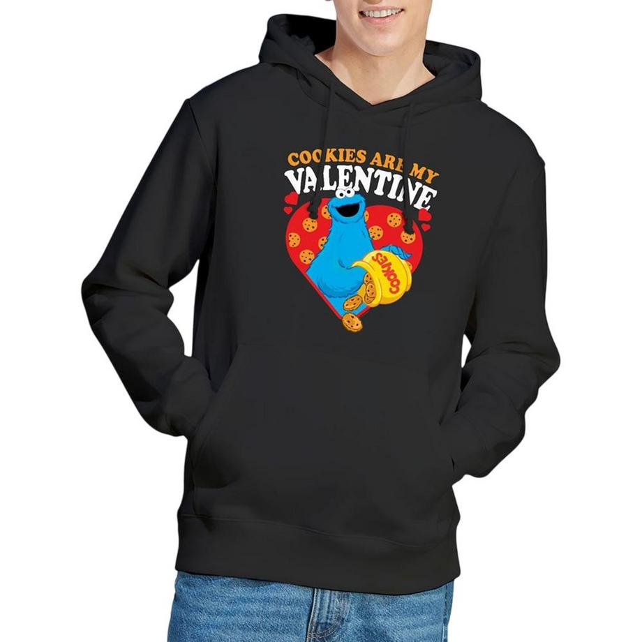 Sesame Street Cookie Monster Valentinstag Kapuzenpullover  