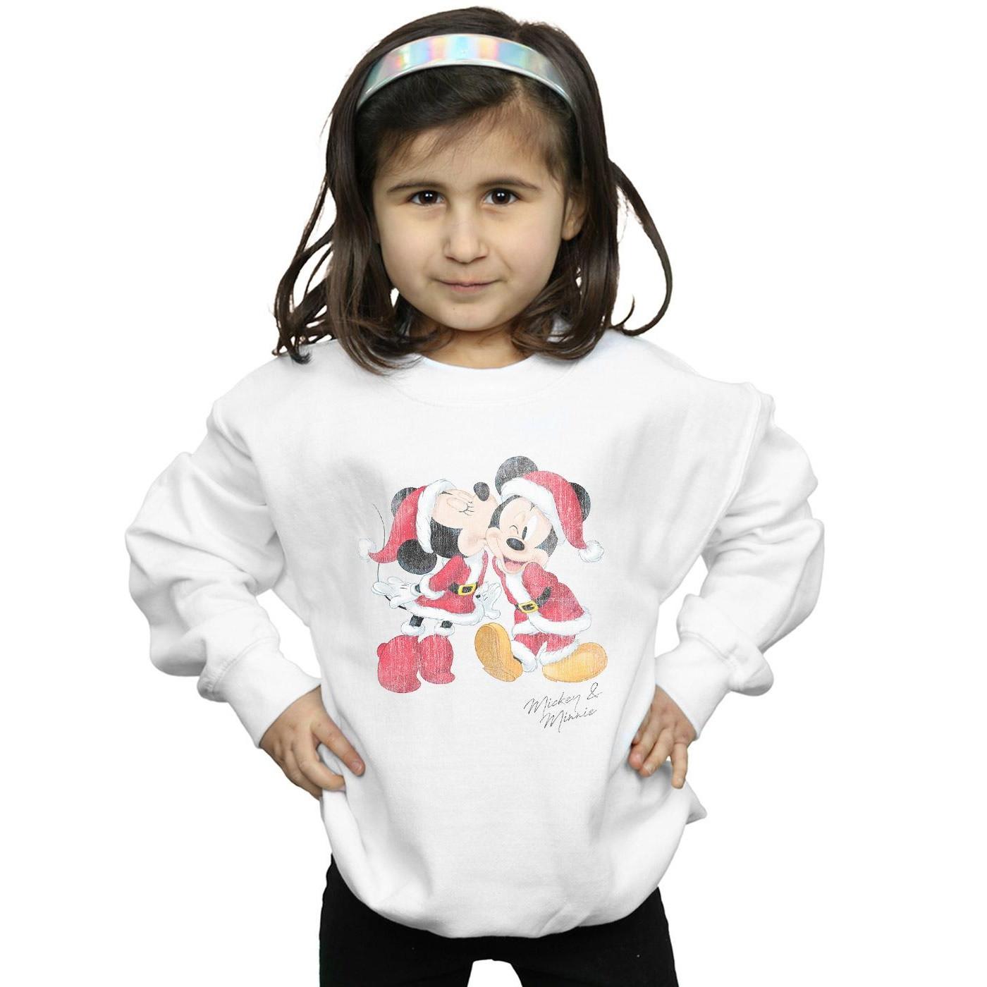 Disney  Mickey And Minnie Christmas Kiss Sweatshirt 