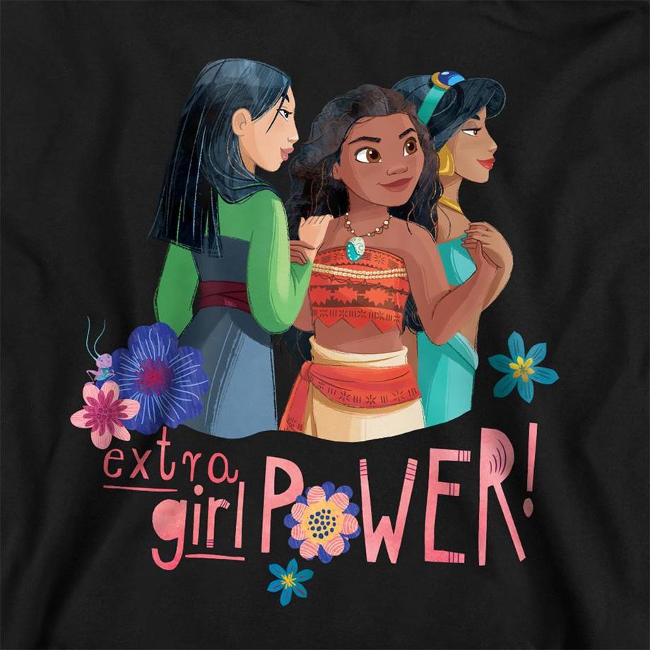 Disney PRINCESS  Sweat À Capuche Motif Mulan, Vaiana Et Jasmine Extra Girl Power! 