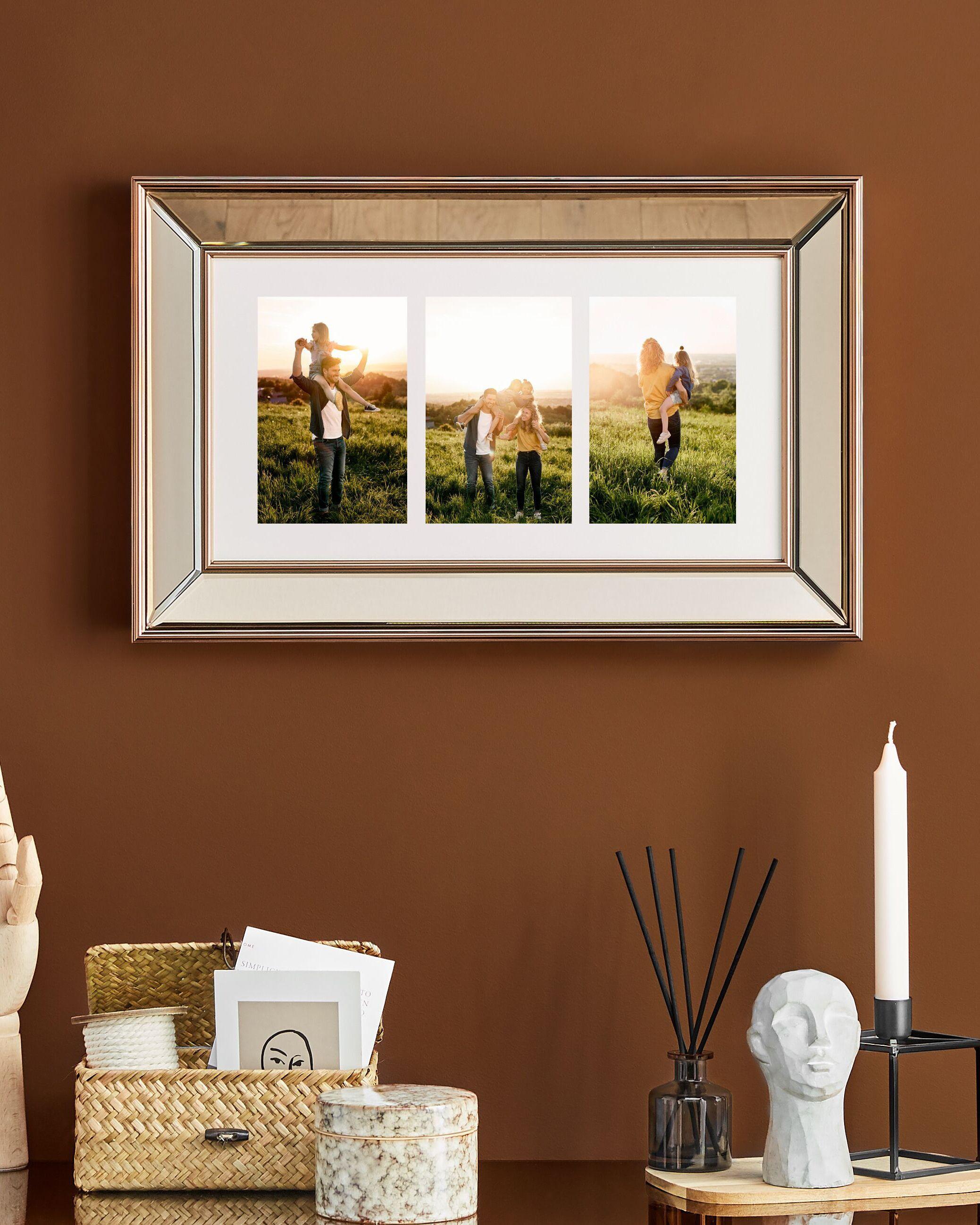 Beliani Cornice per 3 foto en Vetro Glamour DABOLA  