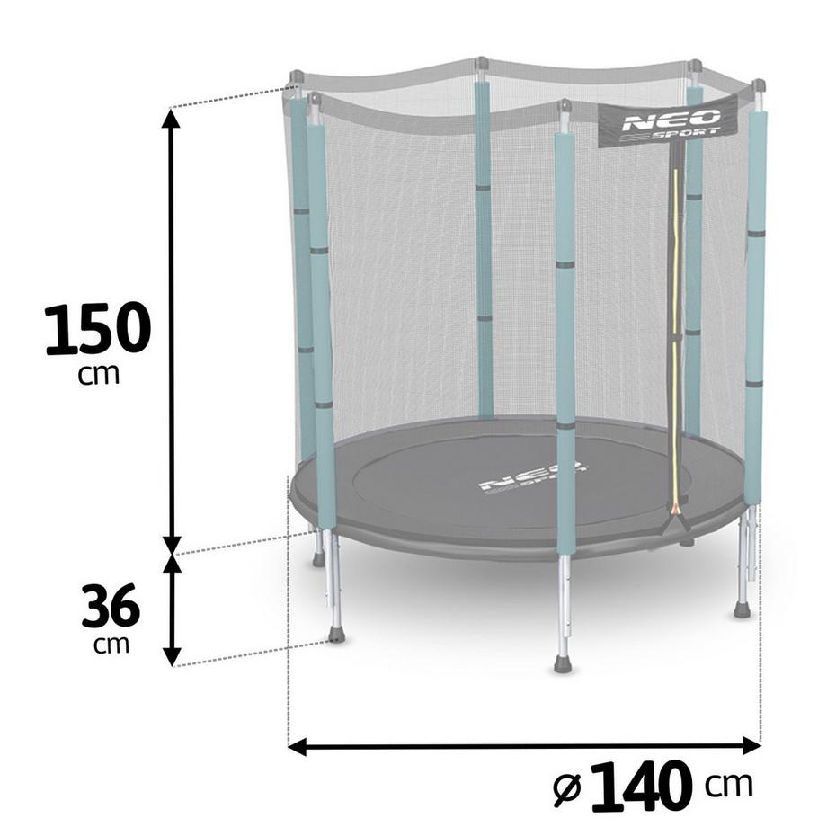 B2X  Kindertrampolin für den Garten 140 cm (4,5 ft) von Neo-Sport 