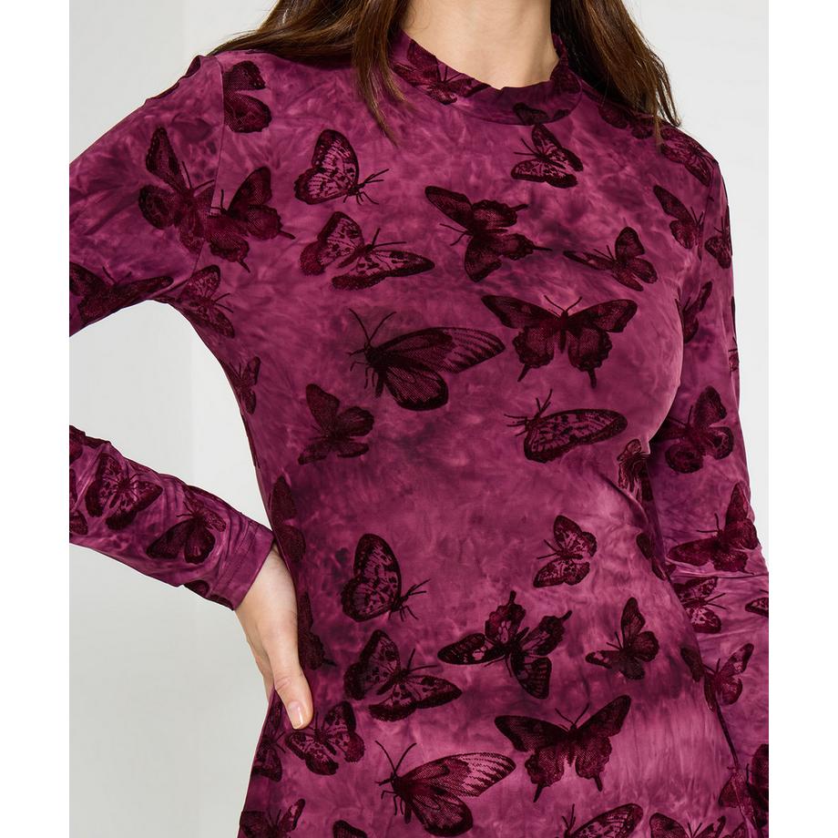 Joe Browns Robe Patineuse Jersey Motif Papillon Floqué  