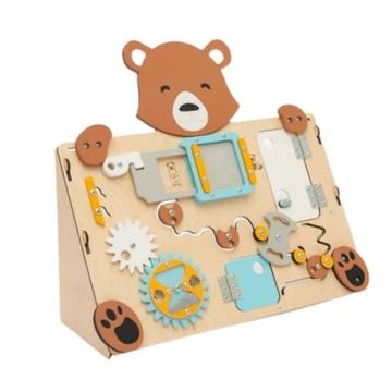 Planche d'activités, Cadeau de Noël Montessori, Planche de motricité - Bear