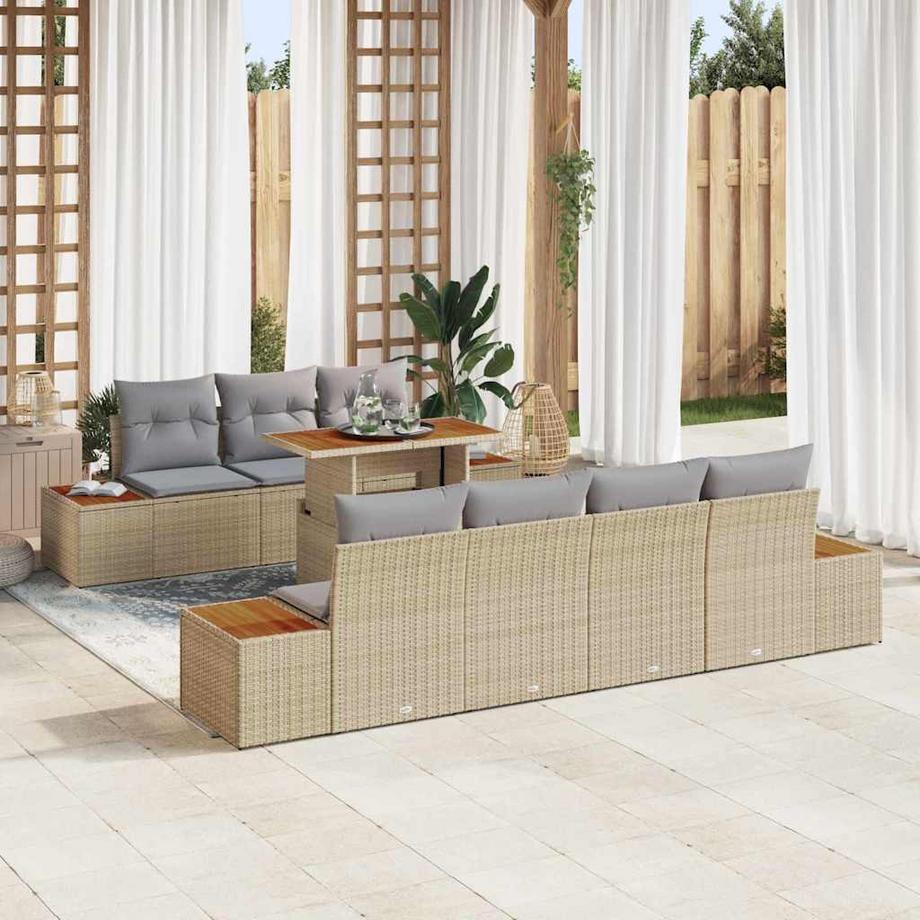 VidaXL Canapé de jardin poly rattan  