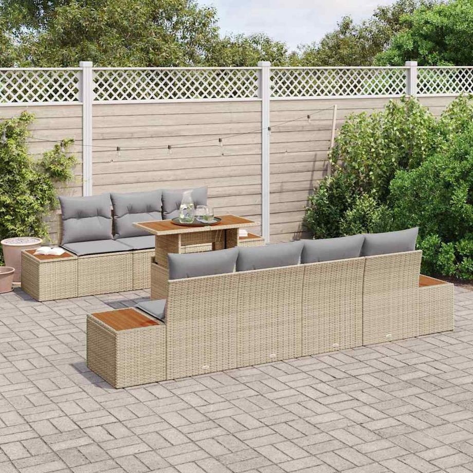 VidaXL Canapé de jardin poly rattan  