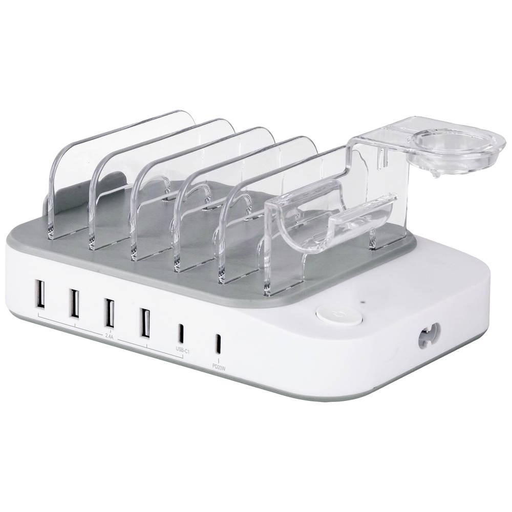 Deltaco - a nordic brand  USB Ladestation für 6 Geräte, USB-C PD, max. 50 W 