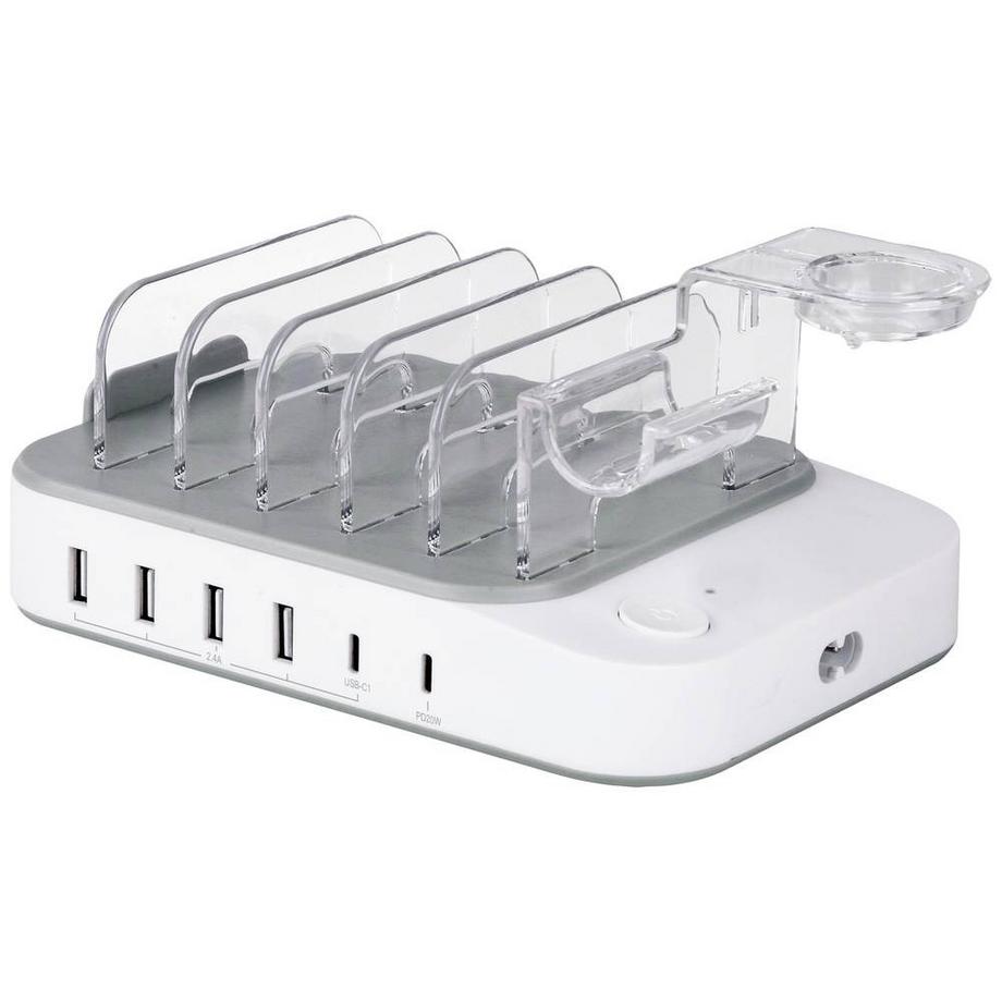 Deltaco - a nordic brand  USB Ladestation für 6 Geräte, USB-C PD, max. 50 W 