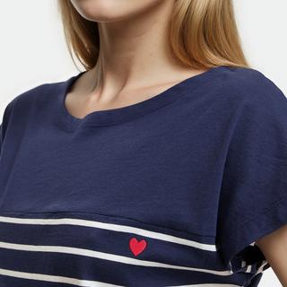 La Redoute Collections Camicia da notte a righe a maniche corte  