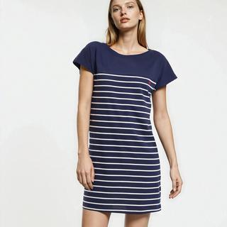 La Redoute Collections Camicia da notte a righe a maniche corte  