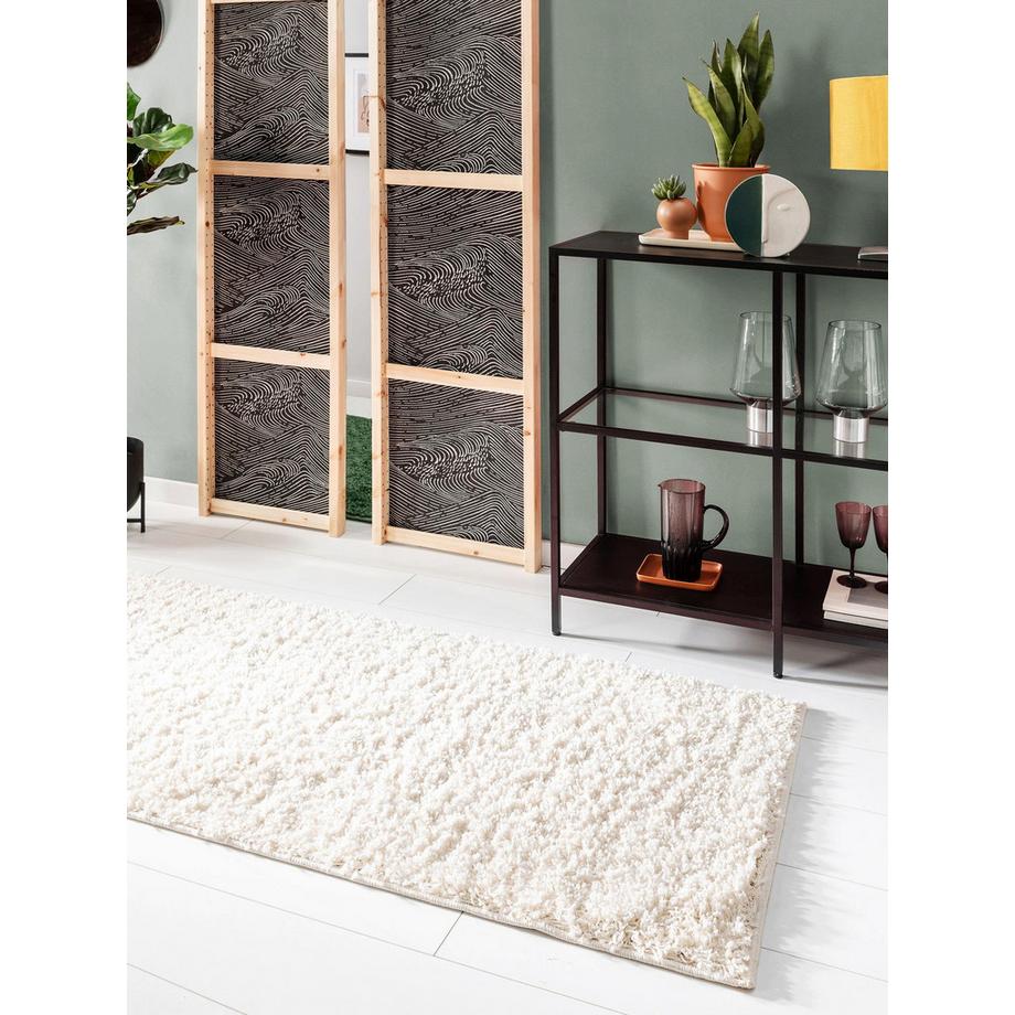 Benuta Tappeto a pelo lungo Soho Crema  