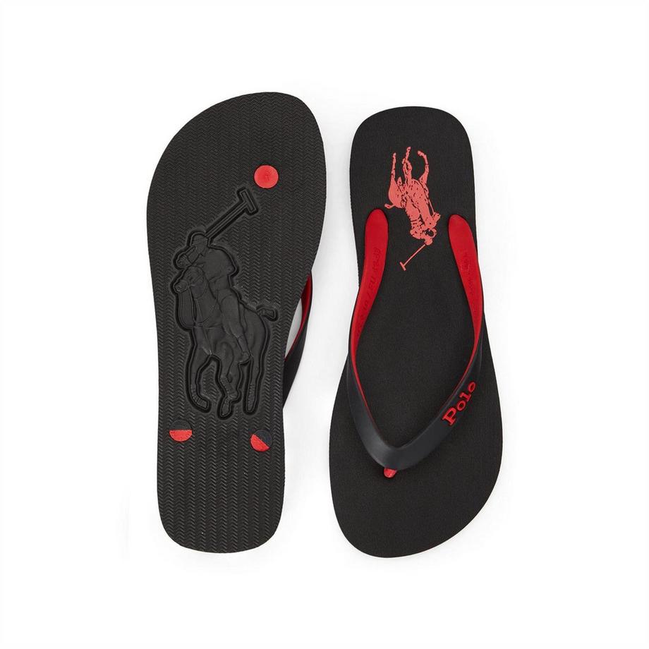 Ralph Lauren Flipflops mit Logo und Streifen  