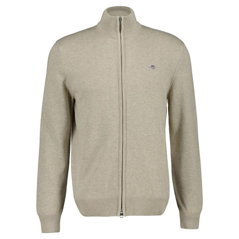Cardigan Uomini Vestibilità confortevole-CASUAL COTTON ZIP CARDIGAN