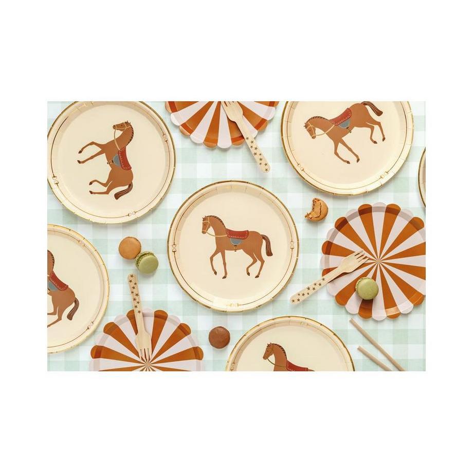 PartyDeco assiettes jetables cheval  