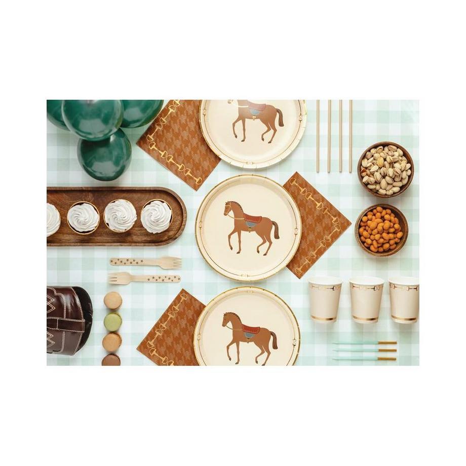 PartyDeco assiettes jetables cheval  