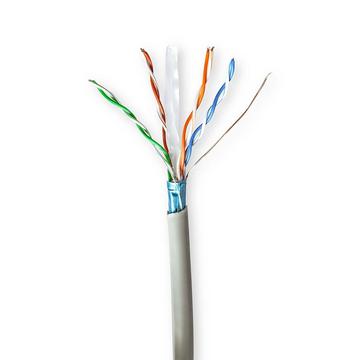 Câble réseau Rouleau | CAT6 | Torsadé | F/UTP | CCA | 50.0 m | Intérieur | Rond | PVC | Gris | Boîte cadeau