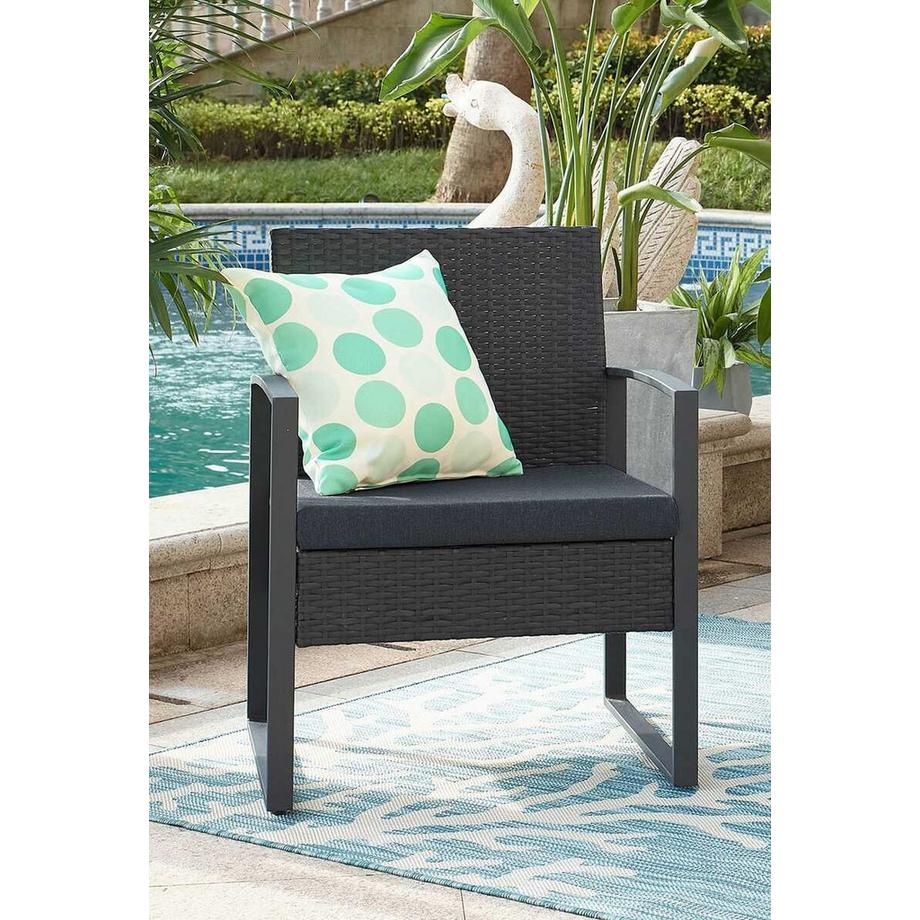 mutoni Salon de jardin Dreflic anthracite (5 pièces)  