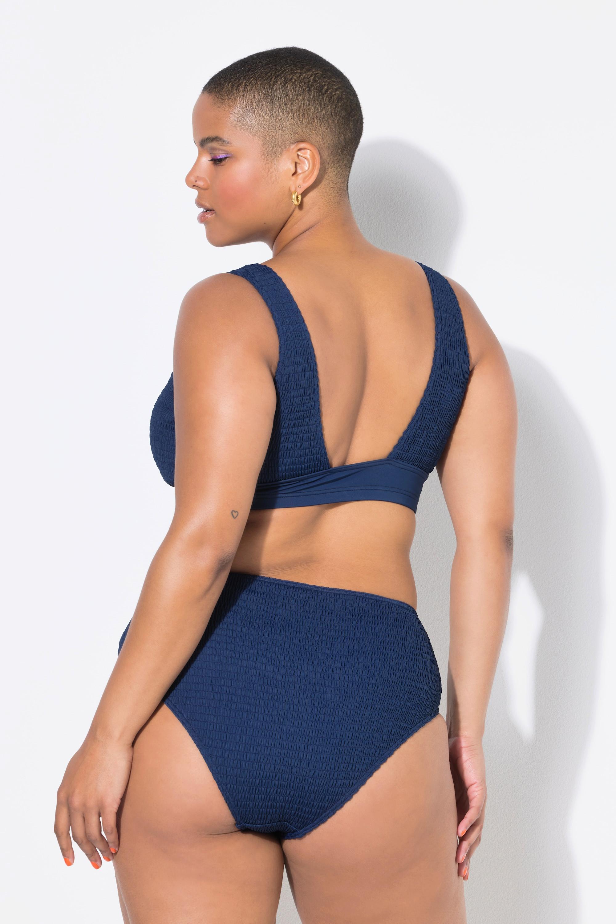 Studio Untold Bas de Bikini Taille Haute Texture Raffinée Gainant  