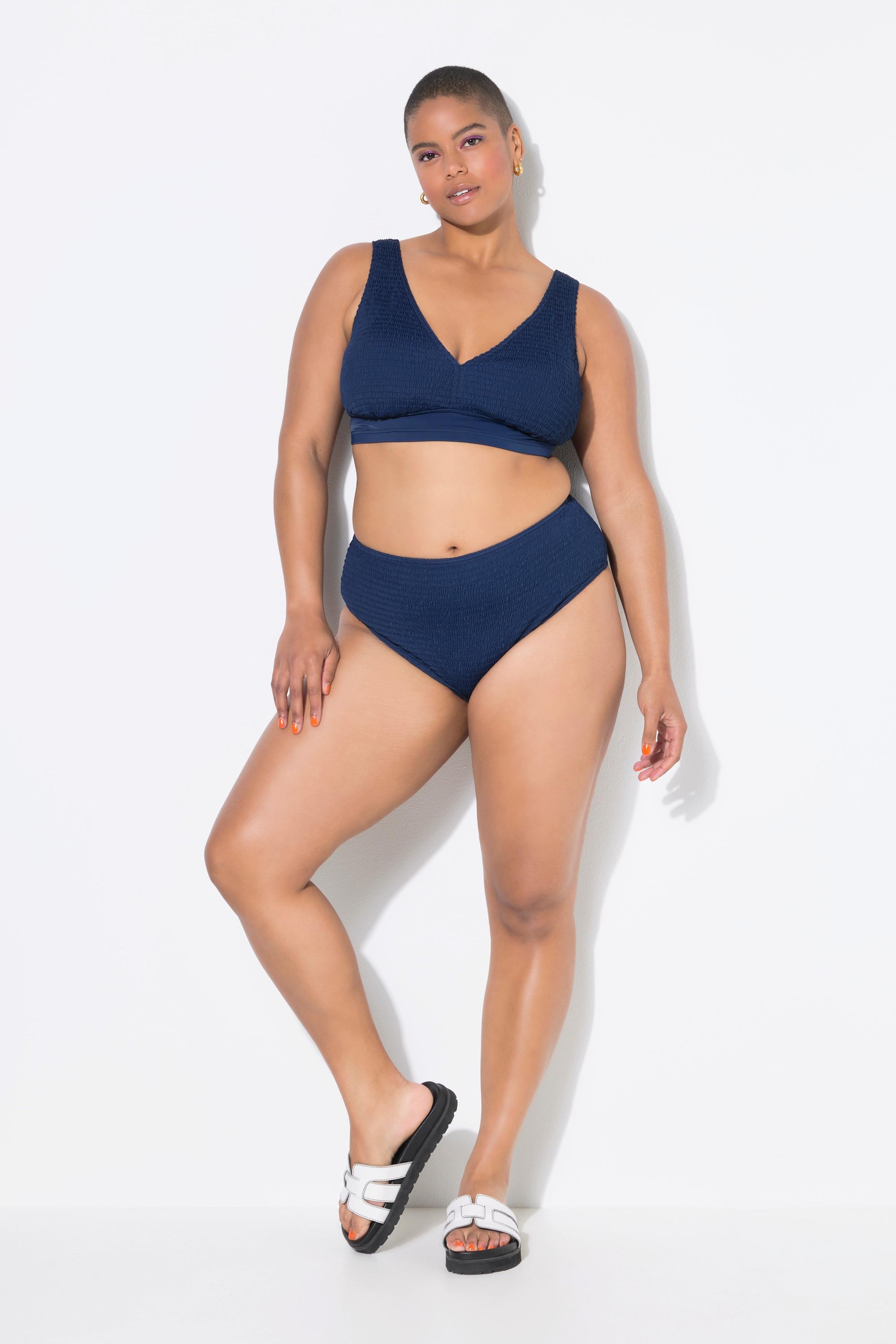 Studio Untold Bas de Bikini Taille Haute Texture Raffinée Gainant  