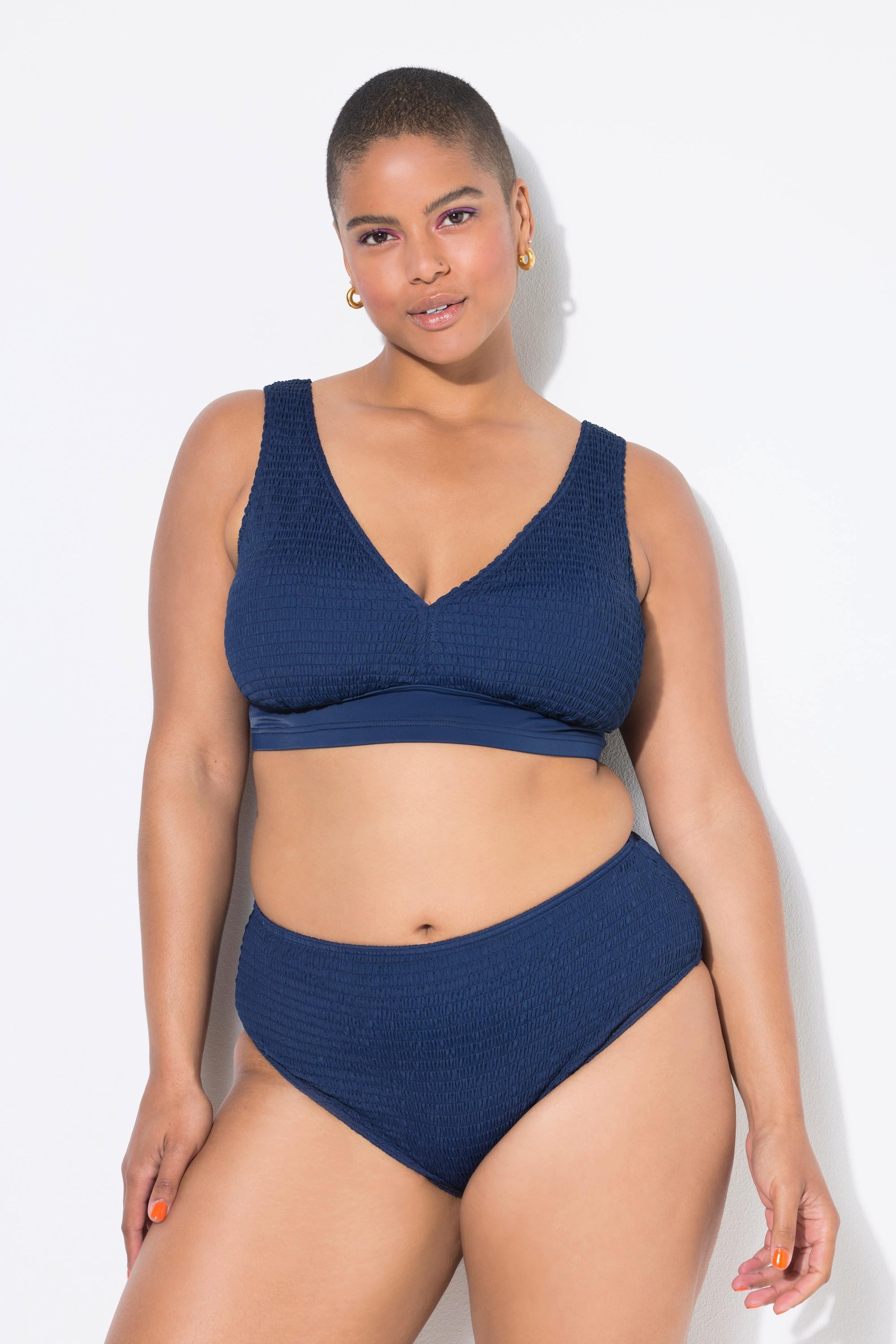 Studio Untold Bas de Bikini Taille Haute Texture Raffinée Gainant  