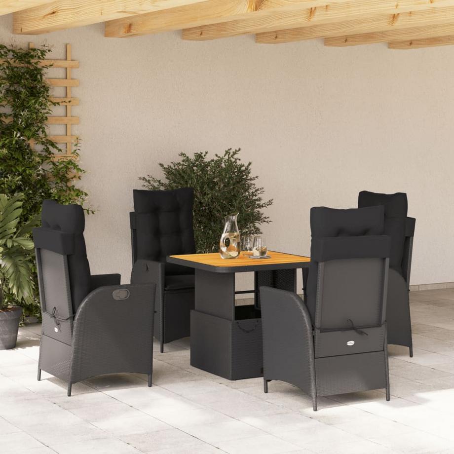 VidaXL Ensemble de salle à manger de jardin rotin synthétique  