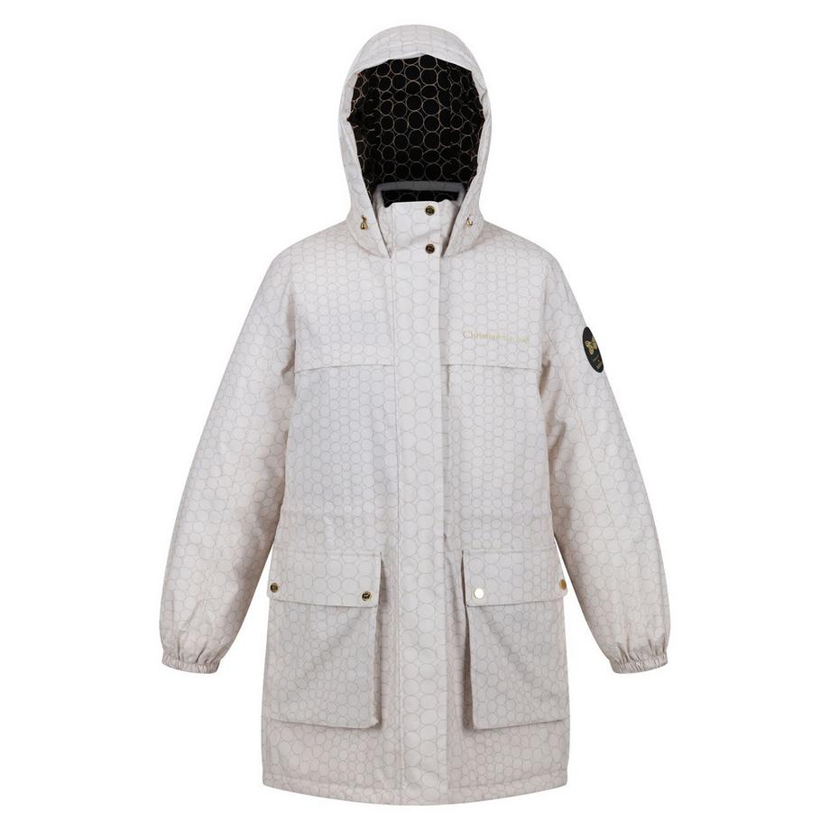 Christian Lacroix Cailar Giacca Impermeabile Linea Lunga Perla