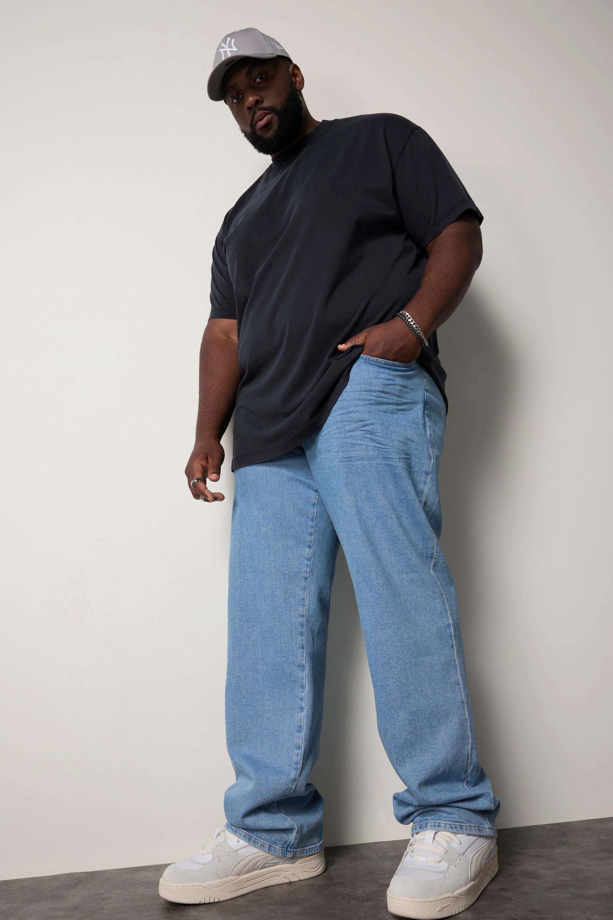 Sthuge Oversized Halbarm Vintage Look T-Shirt  