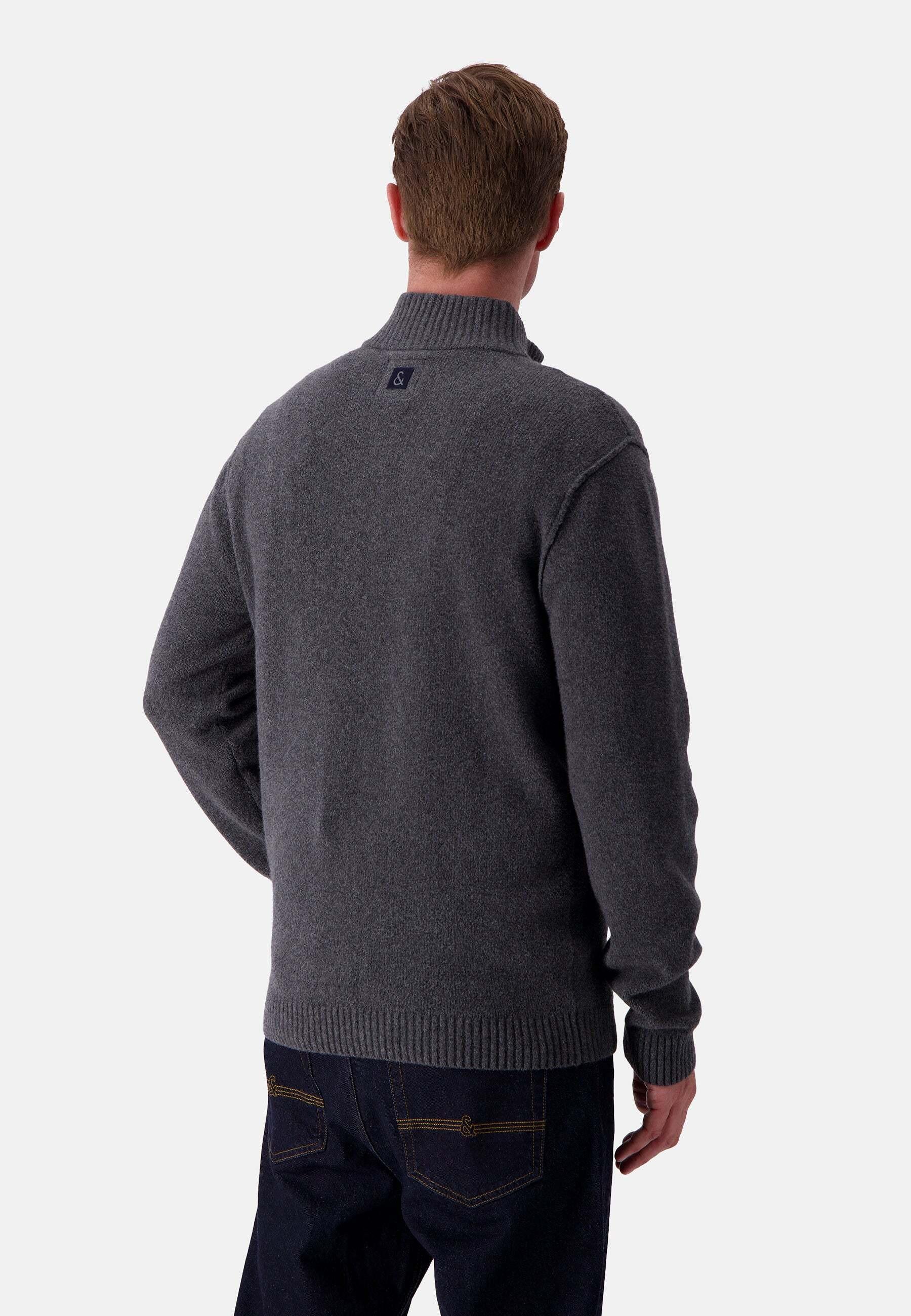 Colours & Sons  Pullover Mock-Zip Woolen Touch 