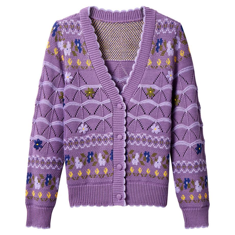 Joe Browns Cardigan Floreale Scollo a V  