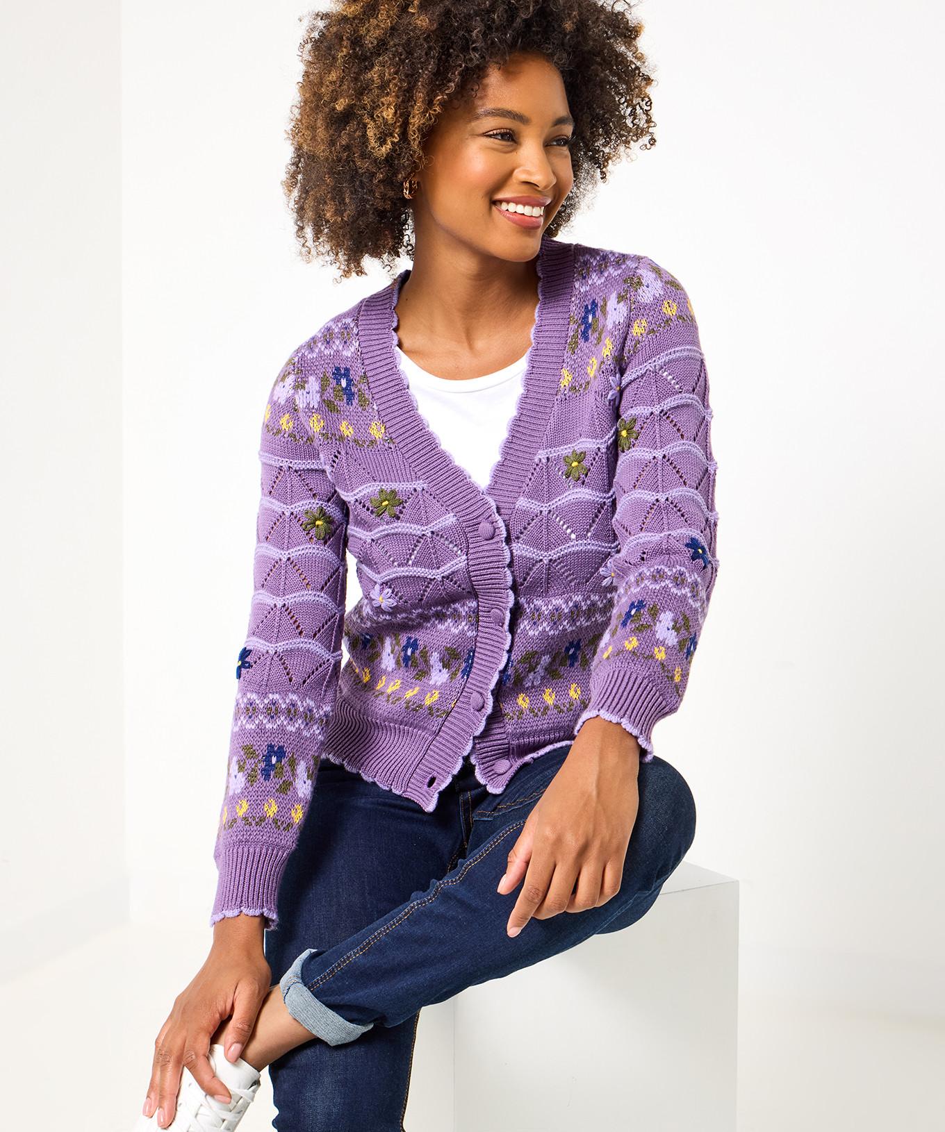 Joe Browns Cardigan Floral Col V  