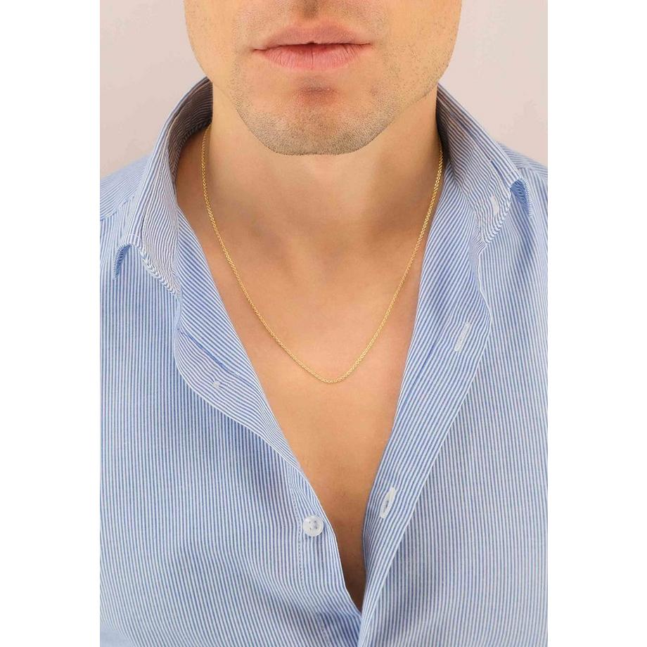 MUAU Schmuck  Collier Rundanker Gelbgold 750, 1.6mm, 38cm 