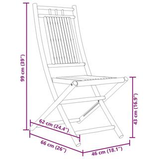 VidaXL Chaise de jardin bambou  