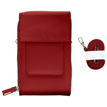 Pochette multiscomparto similpelle rossa