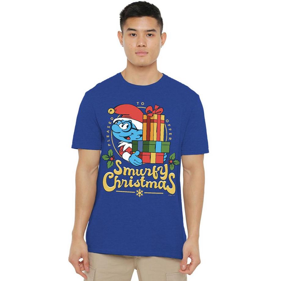 Puffi  Smurfy Christmas Maglietta Natale 