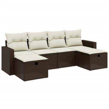 VidaXL set divano da giardino Polirattan  