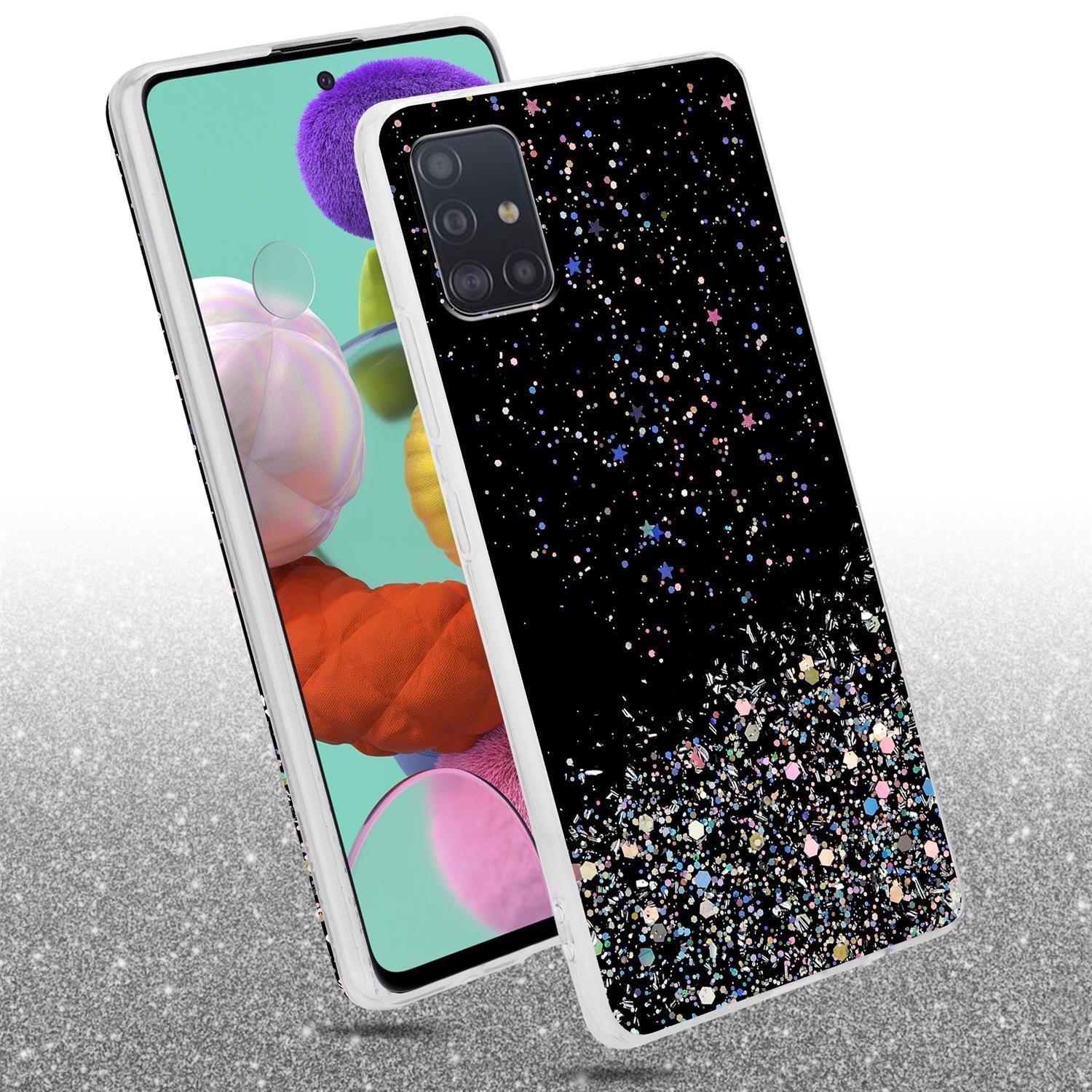 Cadorabo  Housse compatible avec Samsung Galaxy A51 5G - Coque de protection en silicone TPU flexible avec paillettes scintillantes 