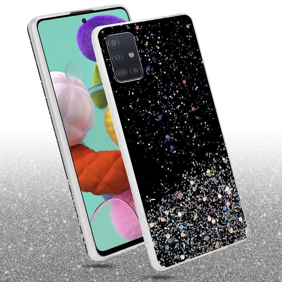 Cadorabo  Hülle für Samsung Galaxy A51 5G TPU Silikon mit funkelnden Glitter 