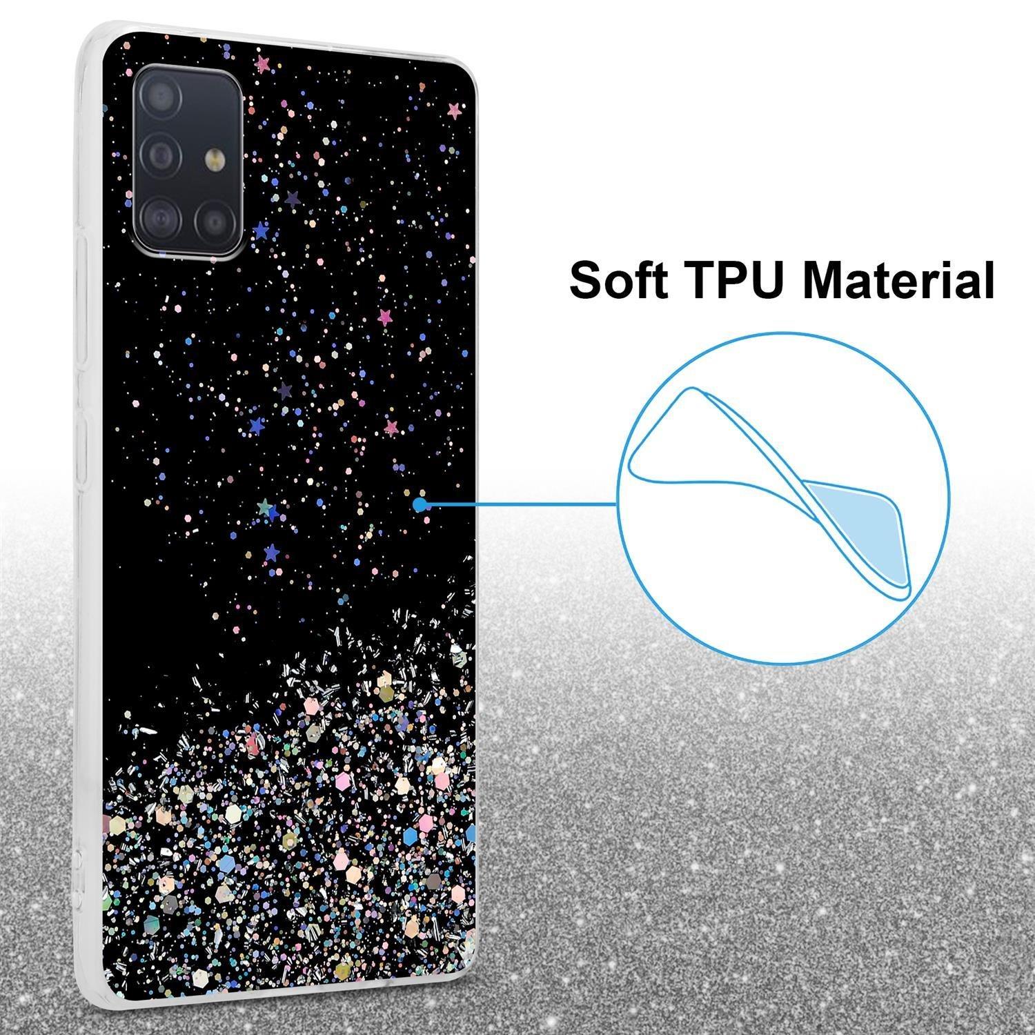 Cadorabo  Housse compatible avec Samsung Galaxy A51 5G - Coque de protection en silicone TPU flexible avec paillettes scintillantes 