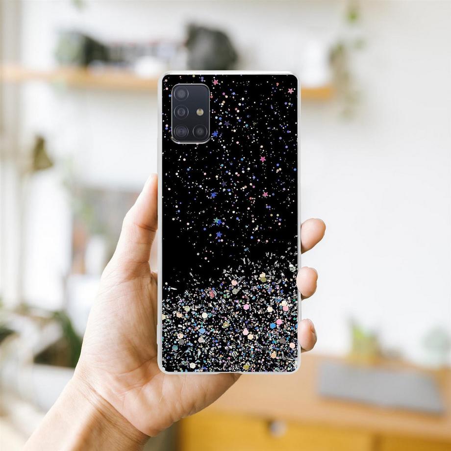 Cadorabo  Hülle für Samsung Galaxy A51 5G TPU Silikon mit funkelnden Glitter 