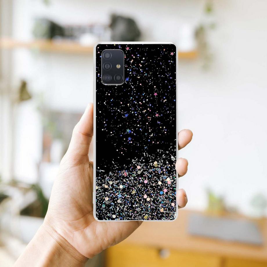 Cadorabo  Hülle für Samsung Galaxy A51 5G TPU Silikon mit funkelnden Glitter 