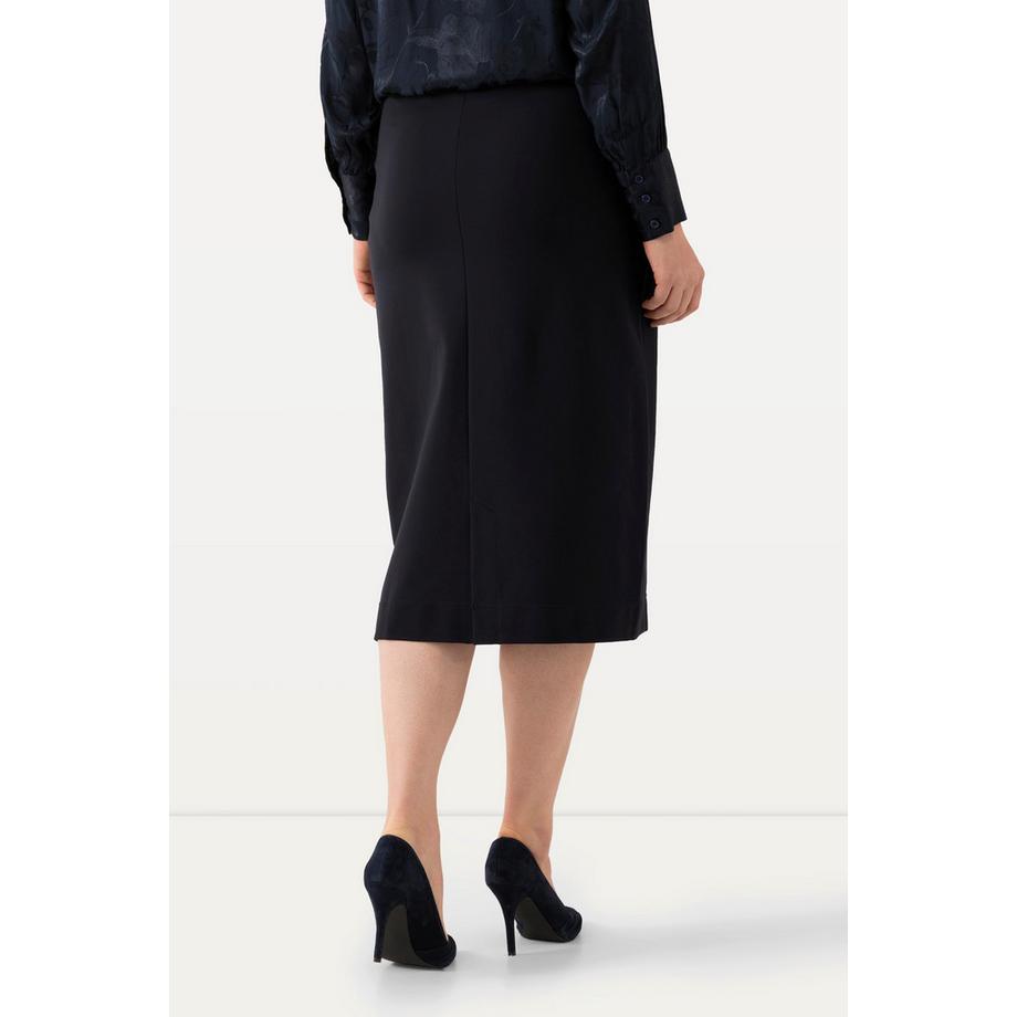 Ulla Popken Midirock Sweatrock Saumschlitz Elastikbund  