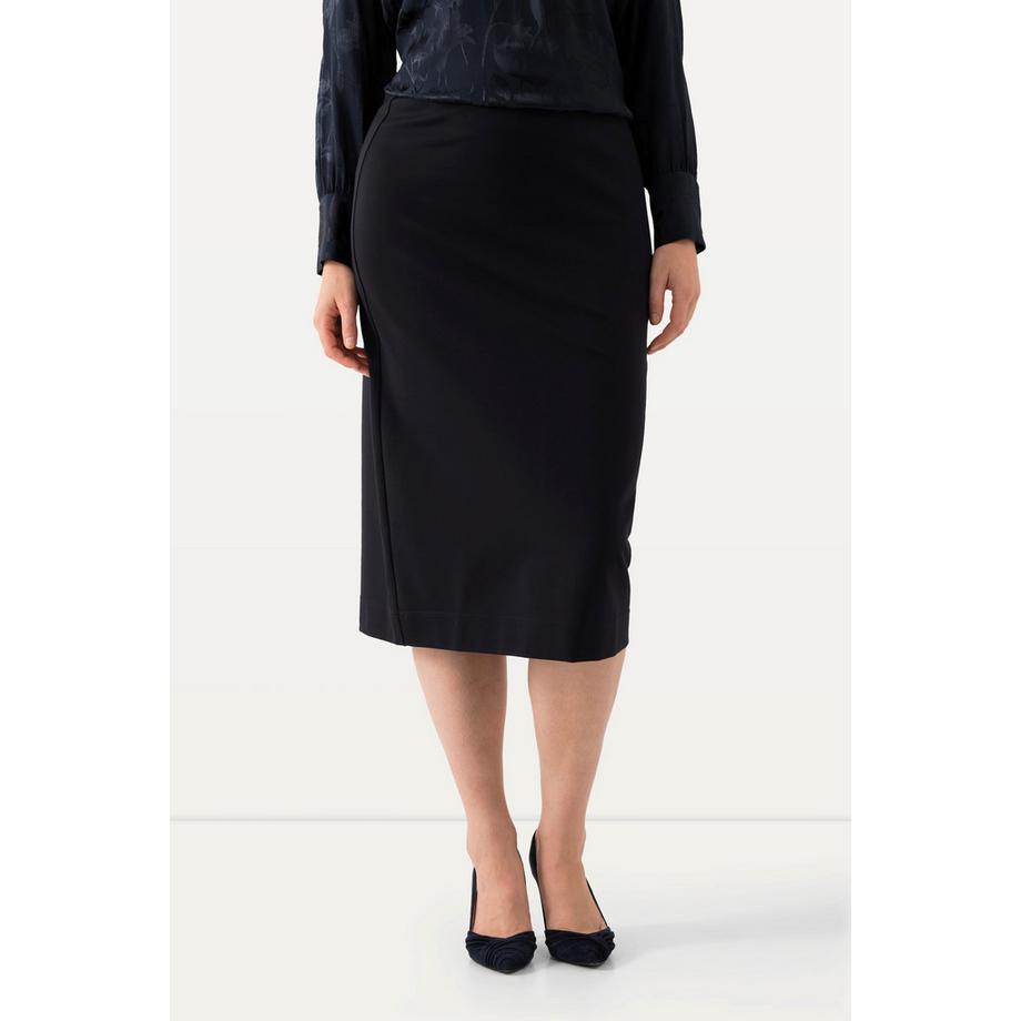 Ulla Popken Midirock Sweatrock Saumschlitz Elastikbund  